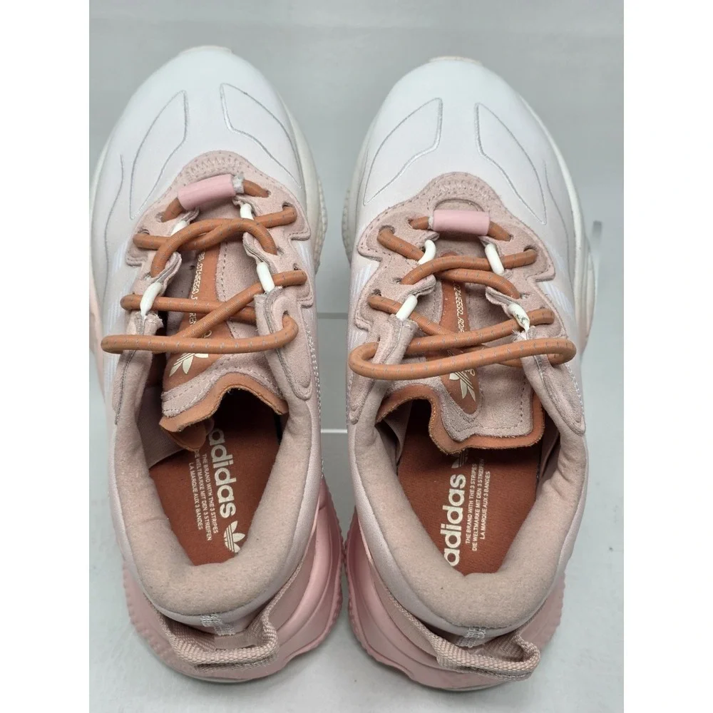 Adidas Originals Girls Ozweego OZWG W GZ2775 Thick Sole Shoes Sz 6 White Pink